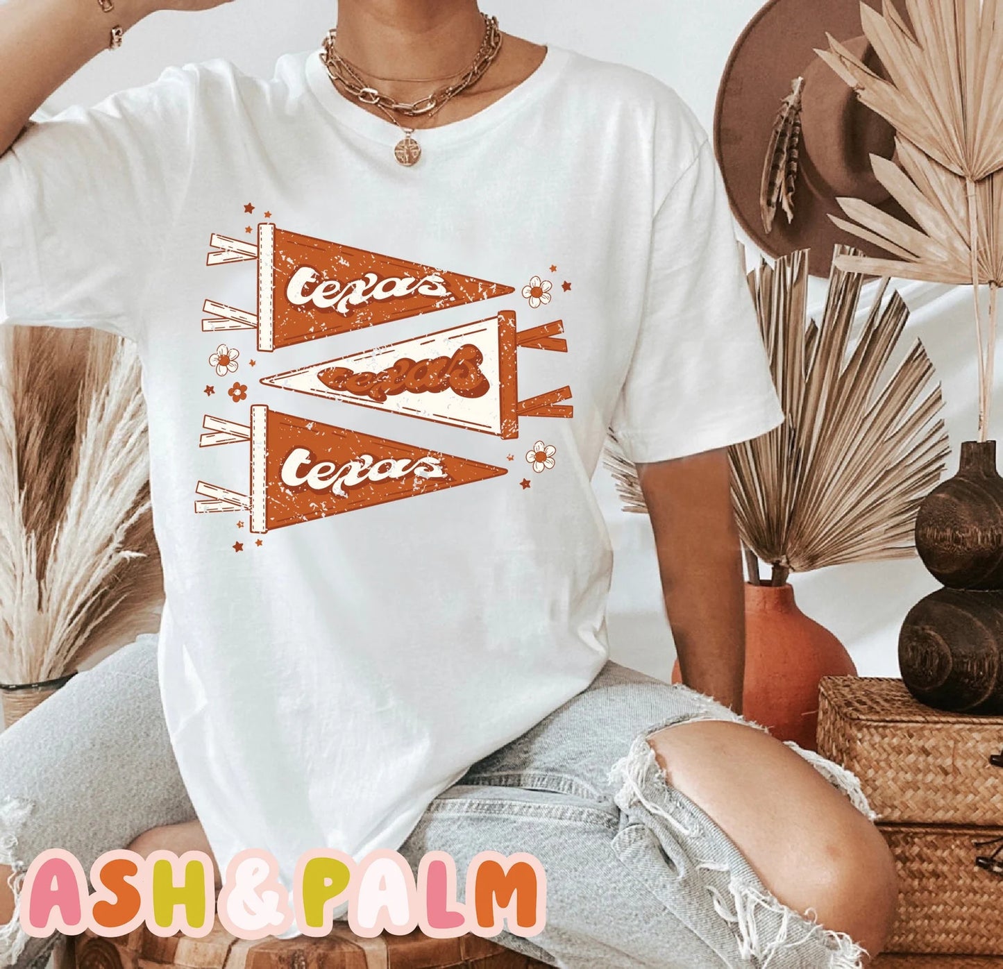 Texas orange white banner