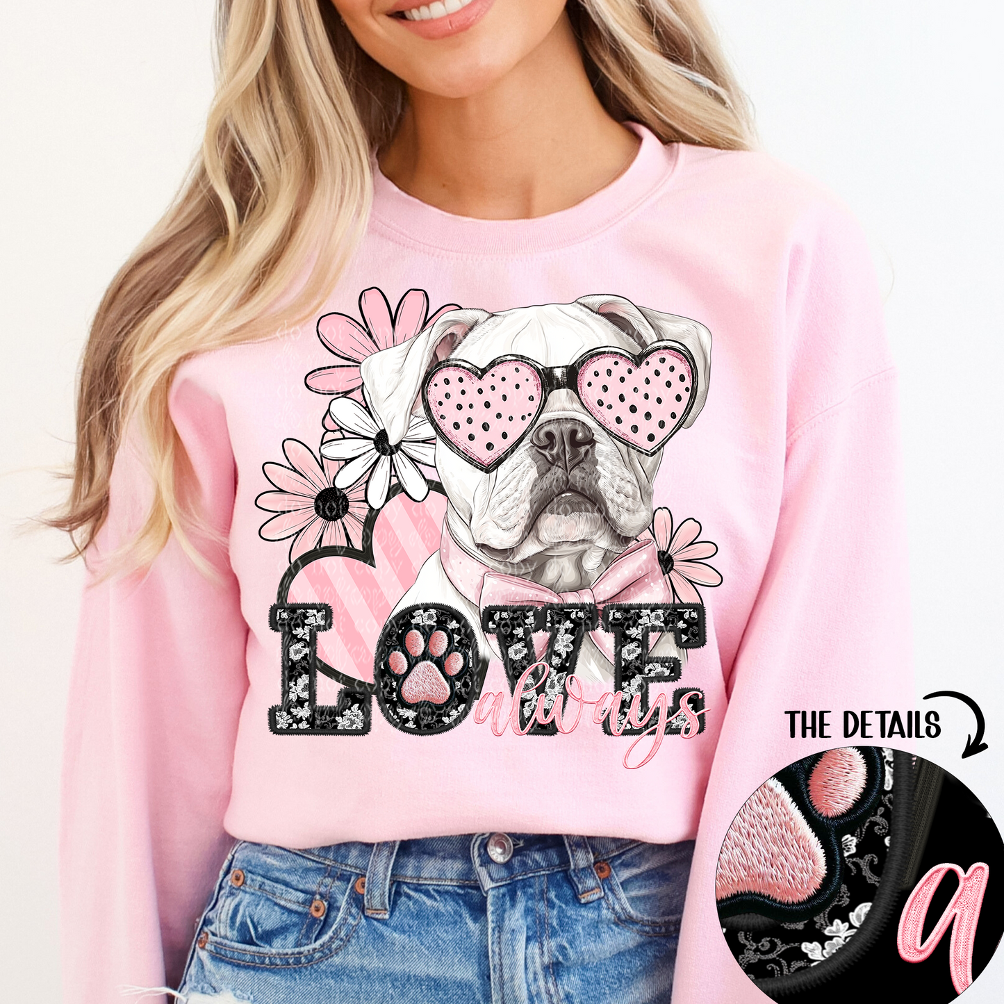 Love always white American bulldog