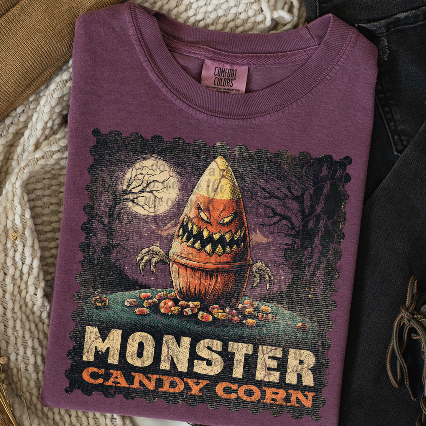 Monster Candy Corn Stamp