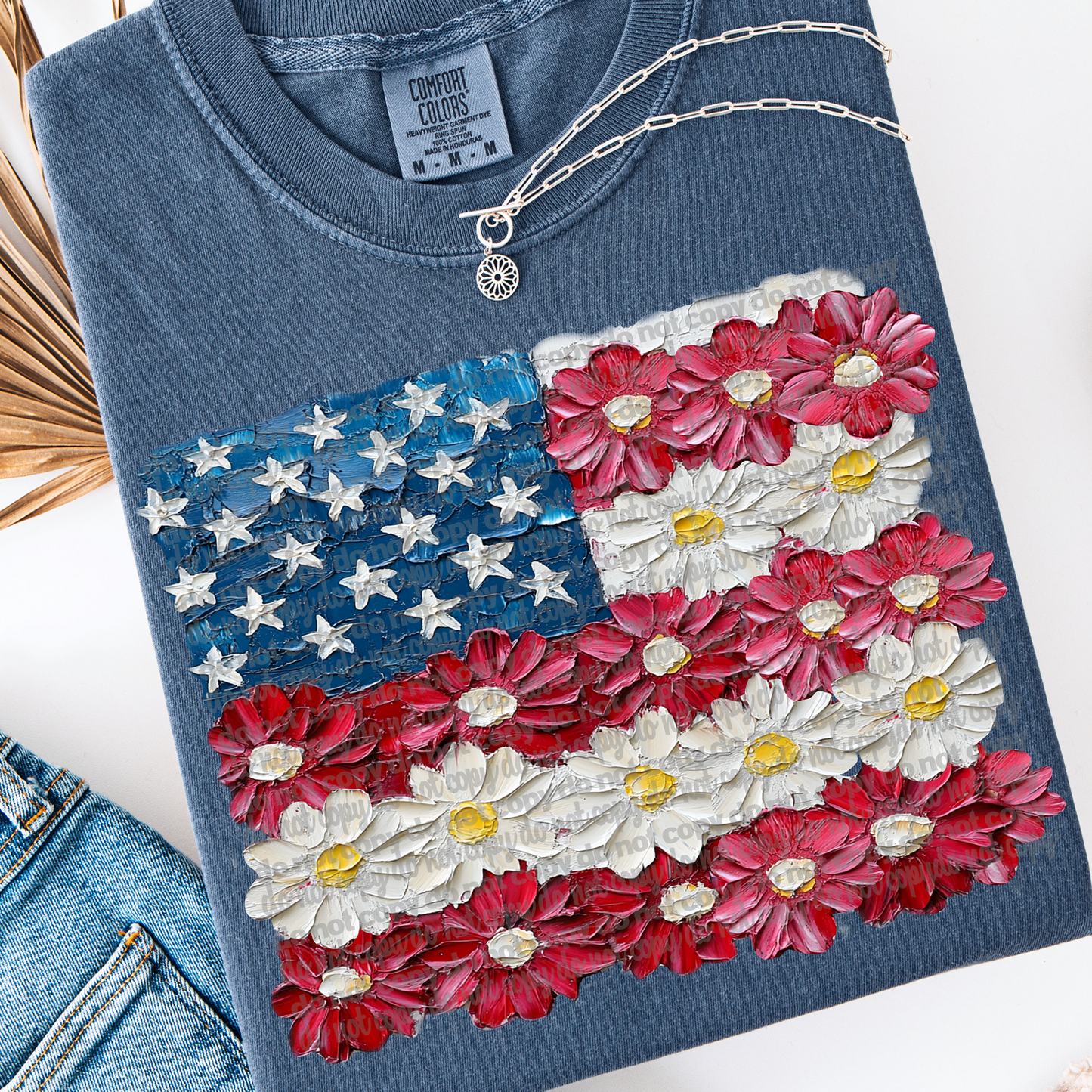 Painted floral flag