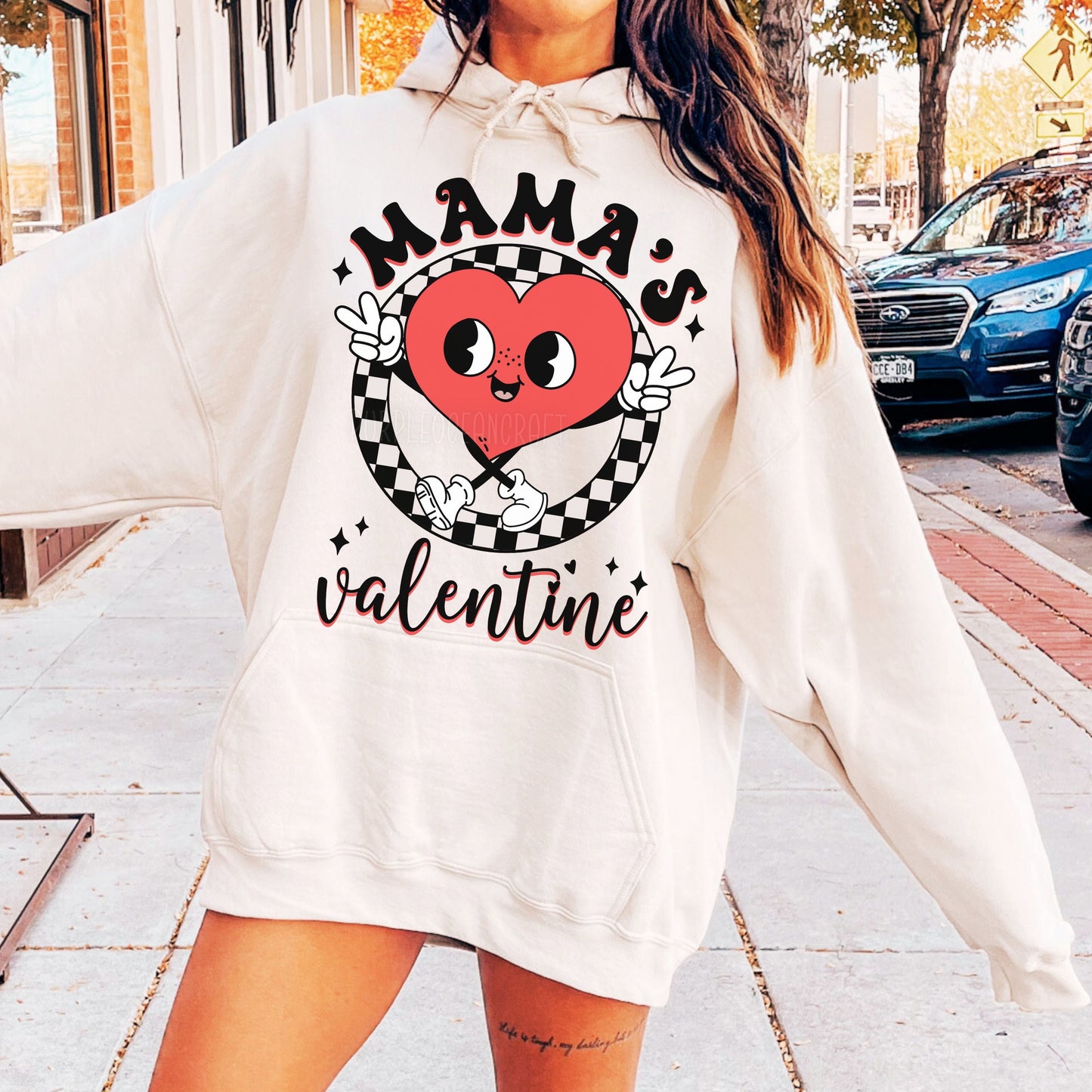 Mama's Valentine Black Checker- DTF Transfer