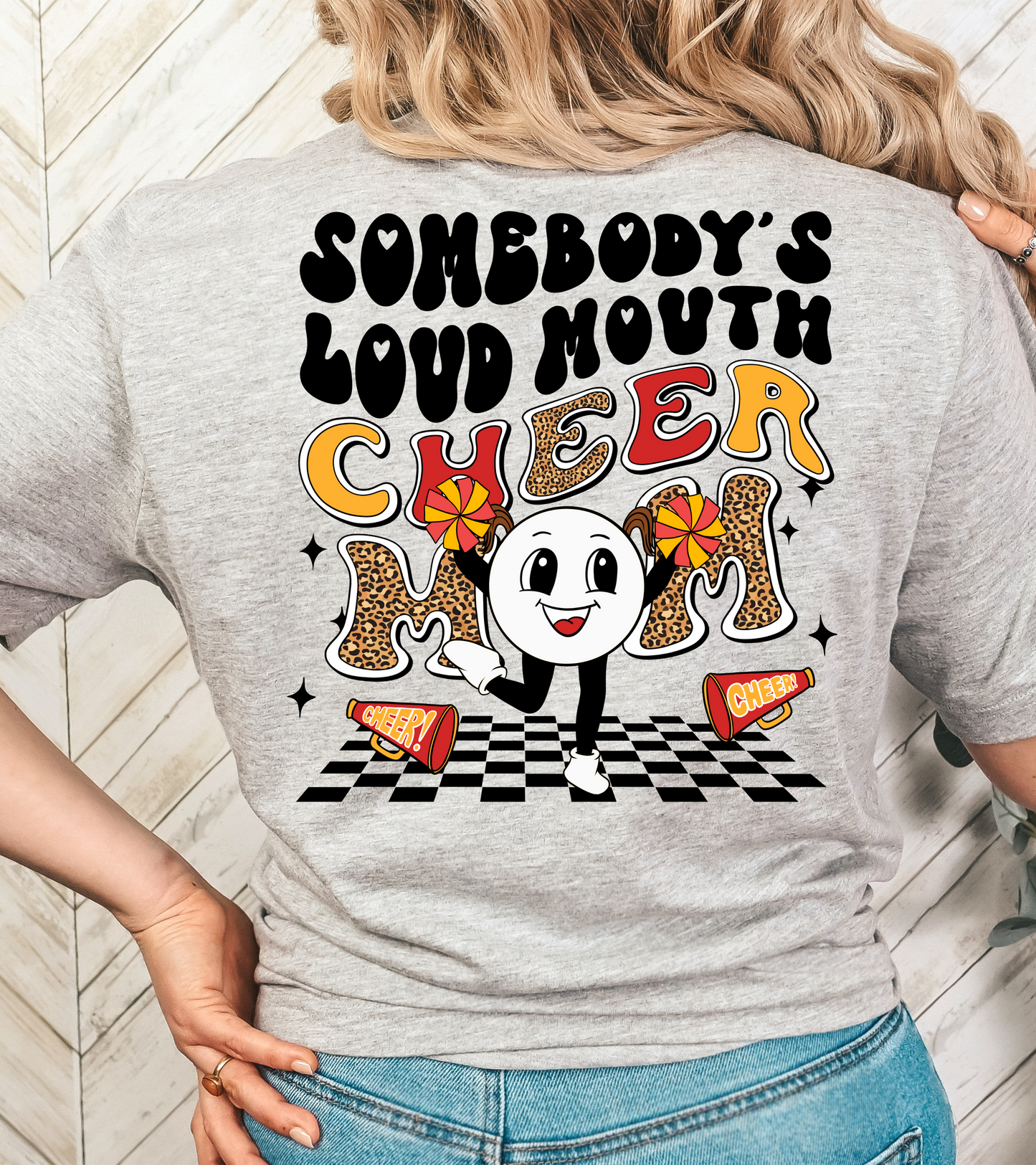 BACK - Somebody's loud mouth cheer mom - DTF Transfer