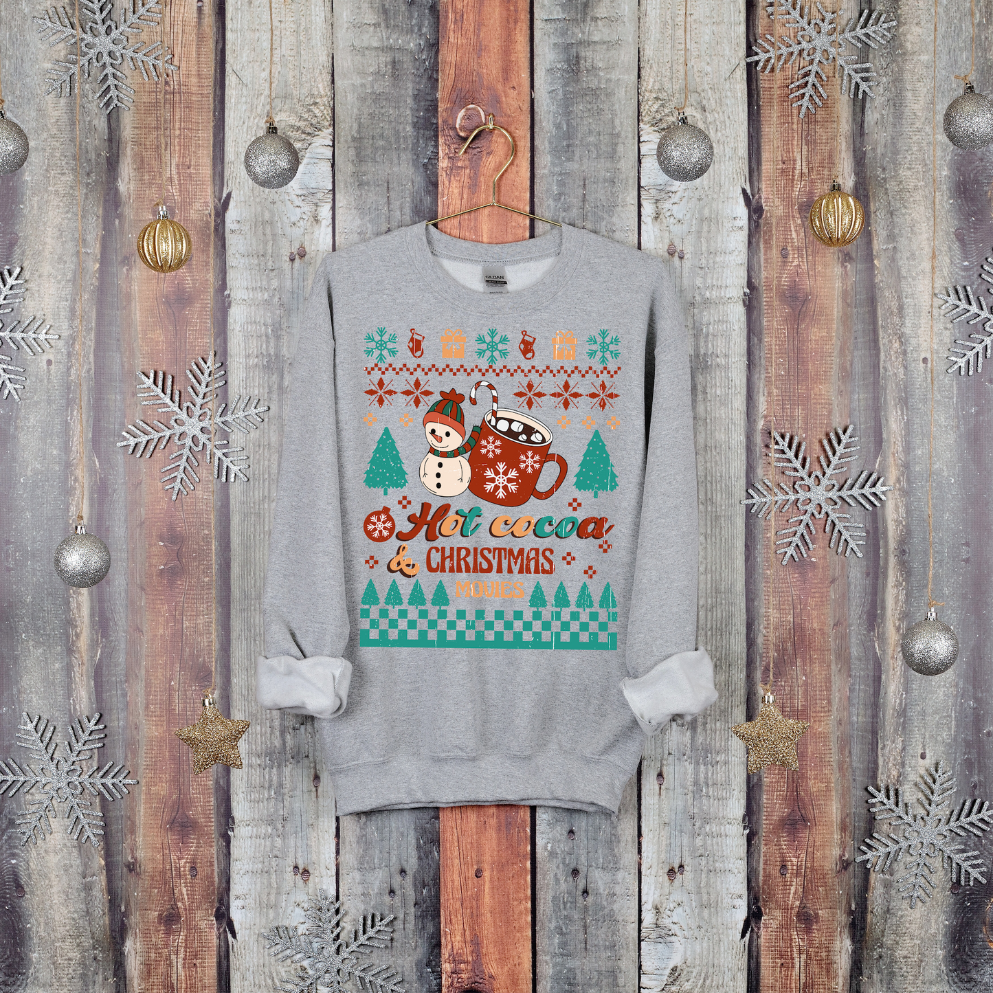 Hot Cocoa Christmas Movies DTF Transfer