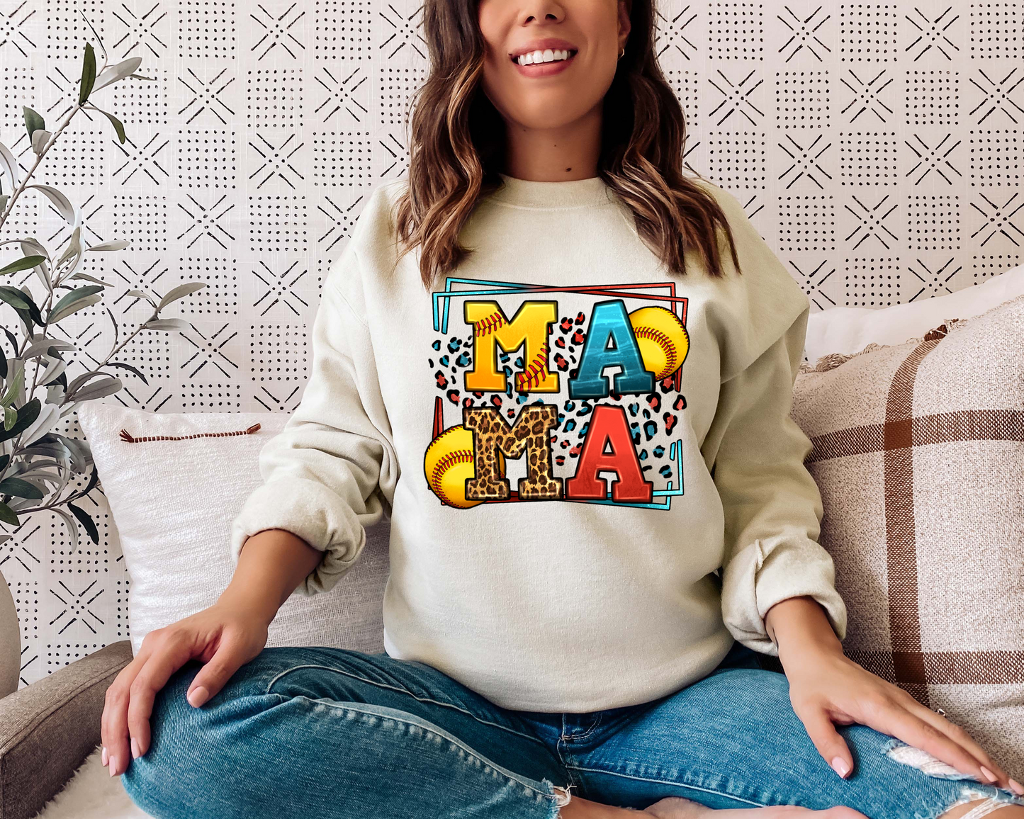 Mama Softball DTF Transfer