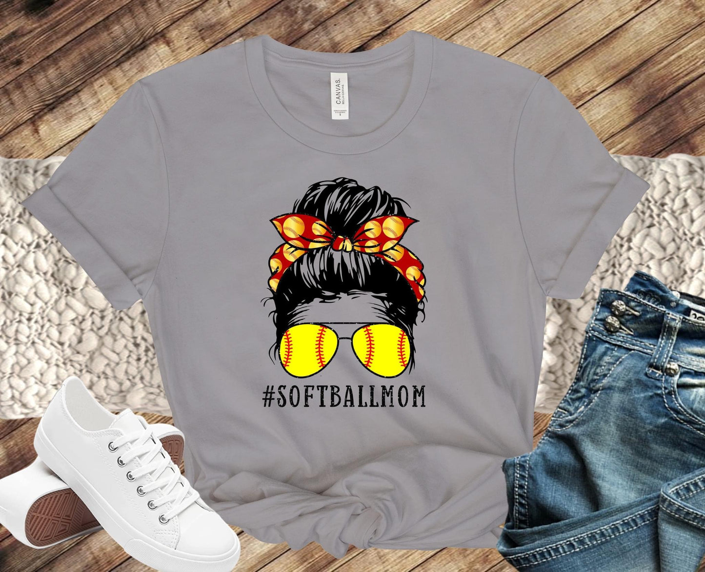 Softball Mom Messy Bun