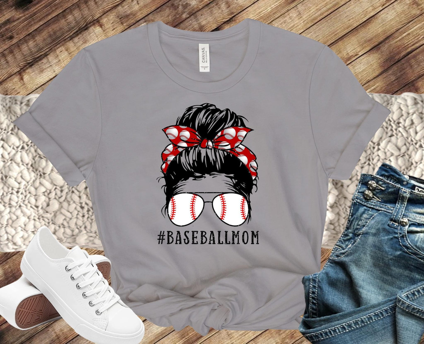 Baseball Mom Messy Bun