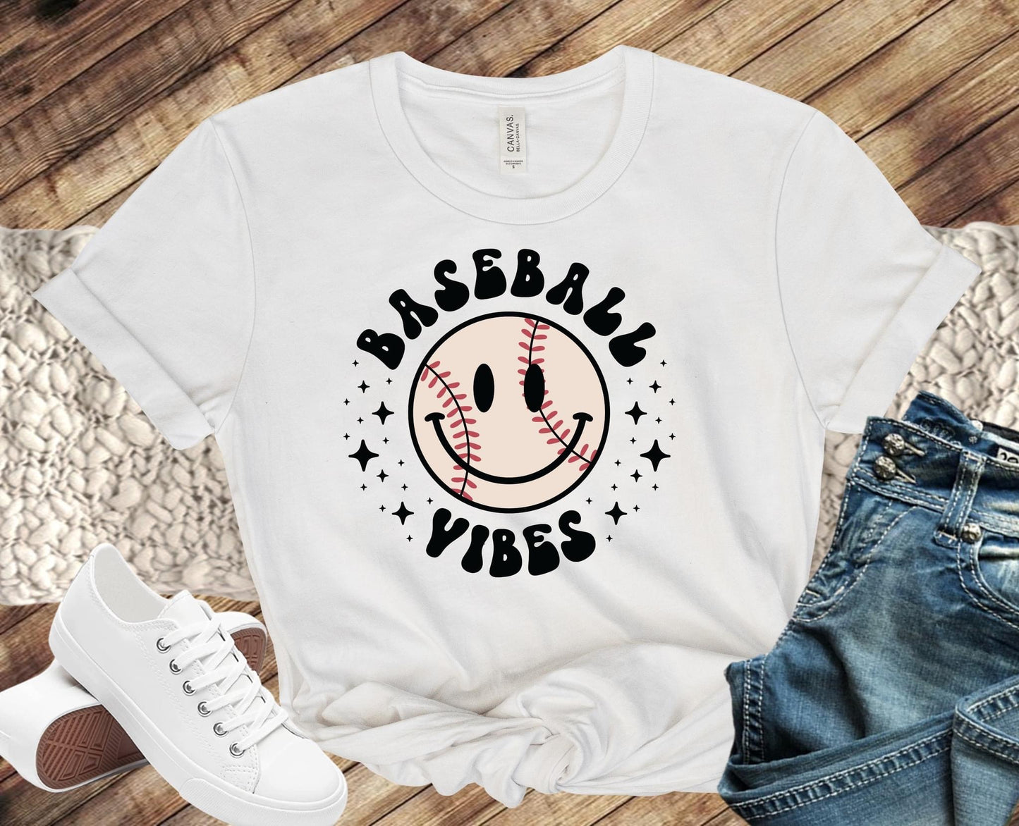 Baseball Vibes Smiley