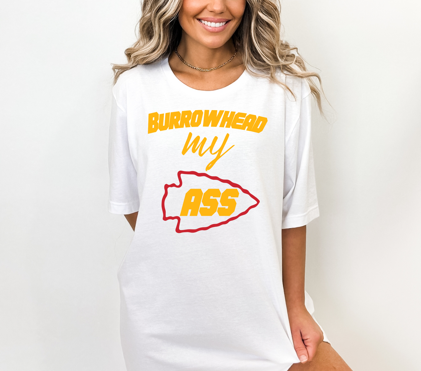 Red & Yellow Burrowhead My Ass - DTF Transfer