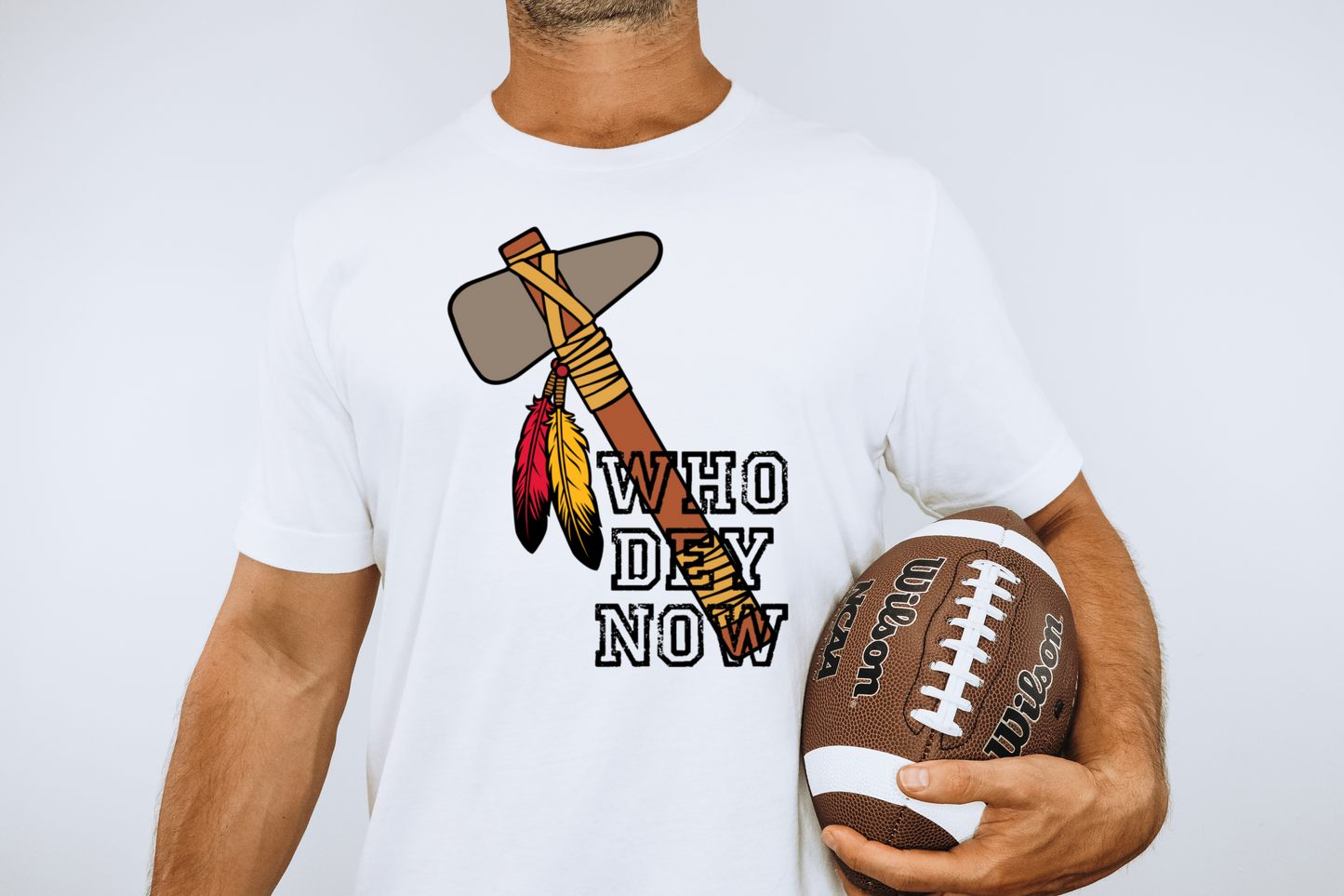 2.0 Who Dey Tomahawk Black - DTF Transfer