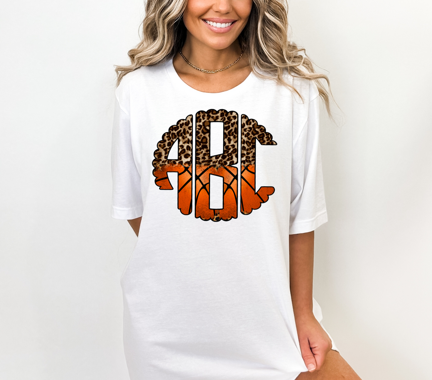 Basketball Leopard Monogram - DTF Transfer