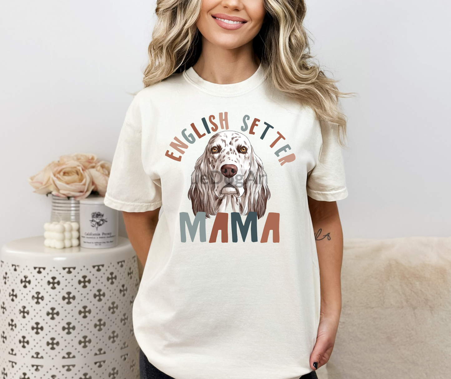 English Setter Mama DTF Transfer