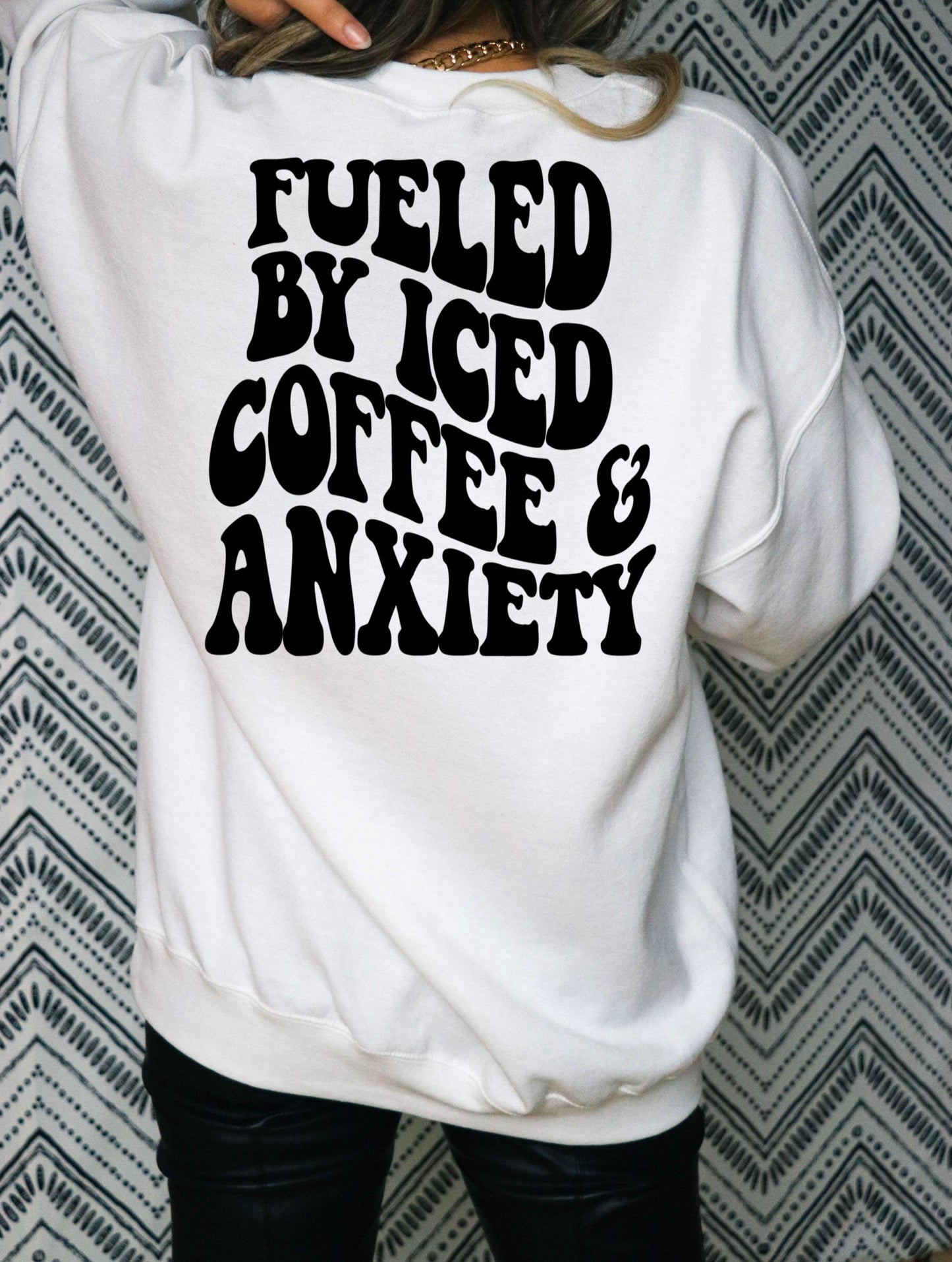 Fueled By Iced Coffee & Anxiety DTF Transfer
