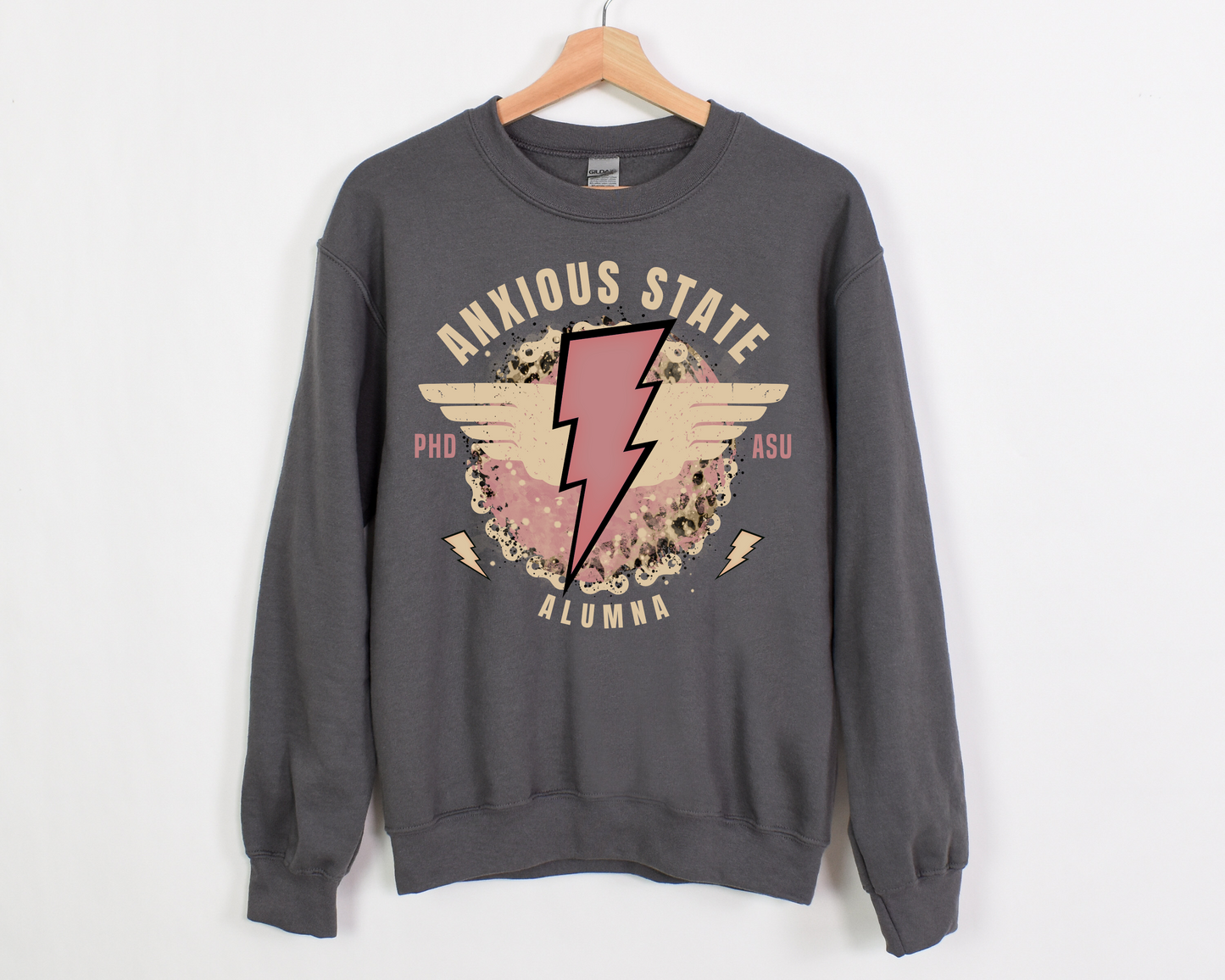 Tan - Anxious State Lightning Bolt - DTF Transfer
