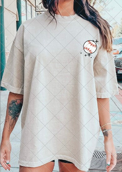 Color Baseball Pocket DTF Transfer