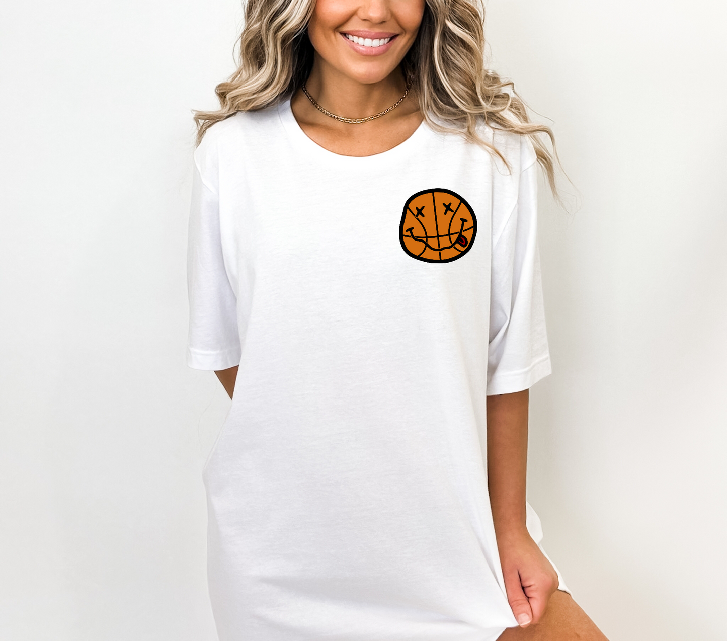 Smiley Face Basketball - DTF Transfer