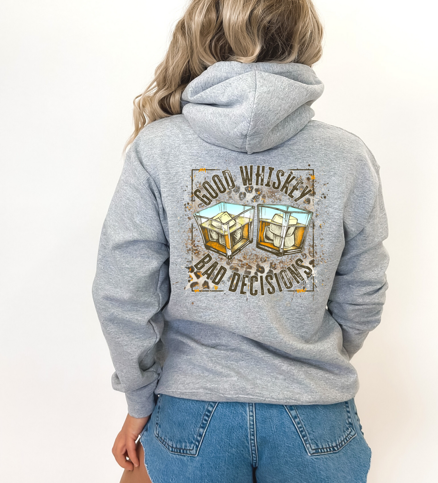 Good Whiskey Bad Decisions Brown - DTF Transfer