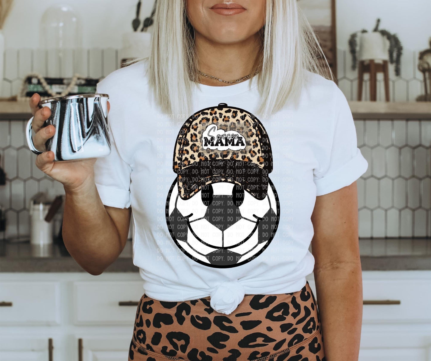 Soccer Ball Cap Smiley DTF Transfer