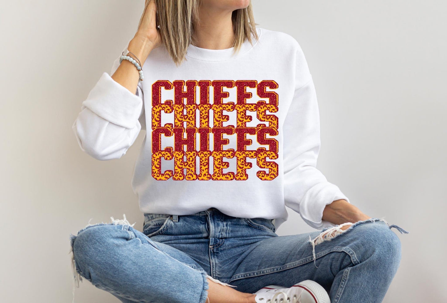 Chiefs Glitter Repeat - DTF Transfer