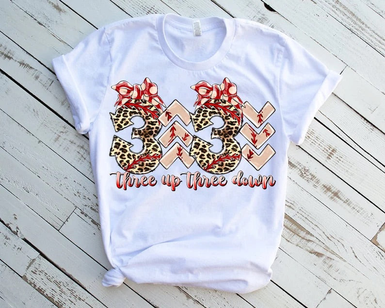 Baseball 3 Up 3 Down - DTF Transfer