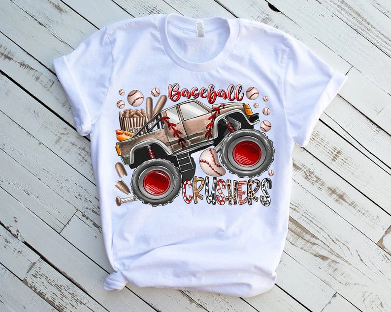 Baseball Crusher Monster Truck - DTF Transfer
