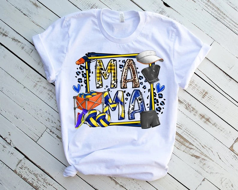 Mama Volleyball Square Box - DTF Transfer