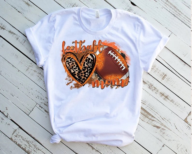 Football Mom Heart Glitter - DTF Transfer