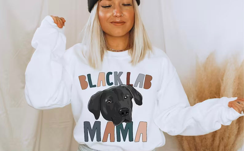 Black Lab Mama DTF Transfer