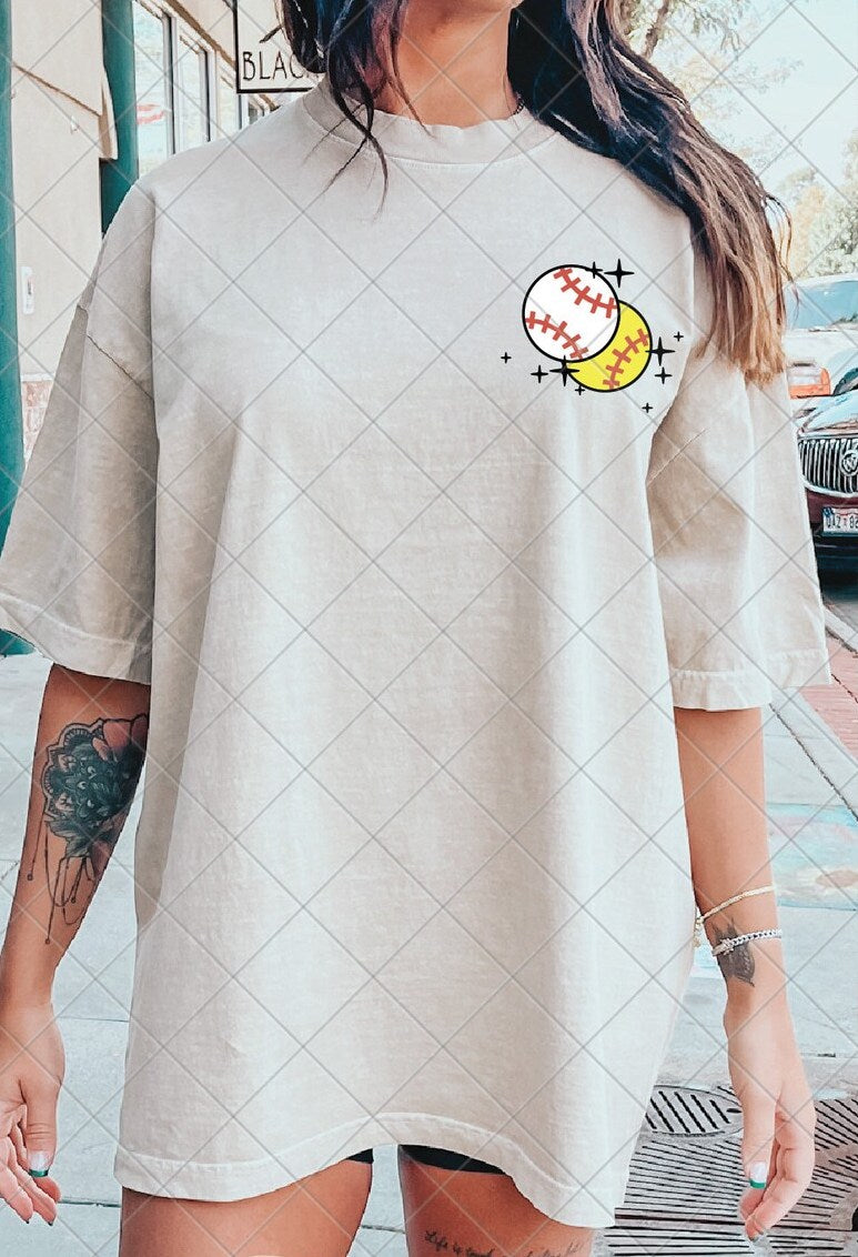 Color Baseball Softball Combo Pocket DTF Transfer