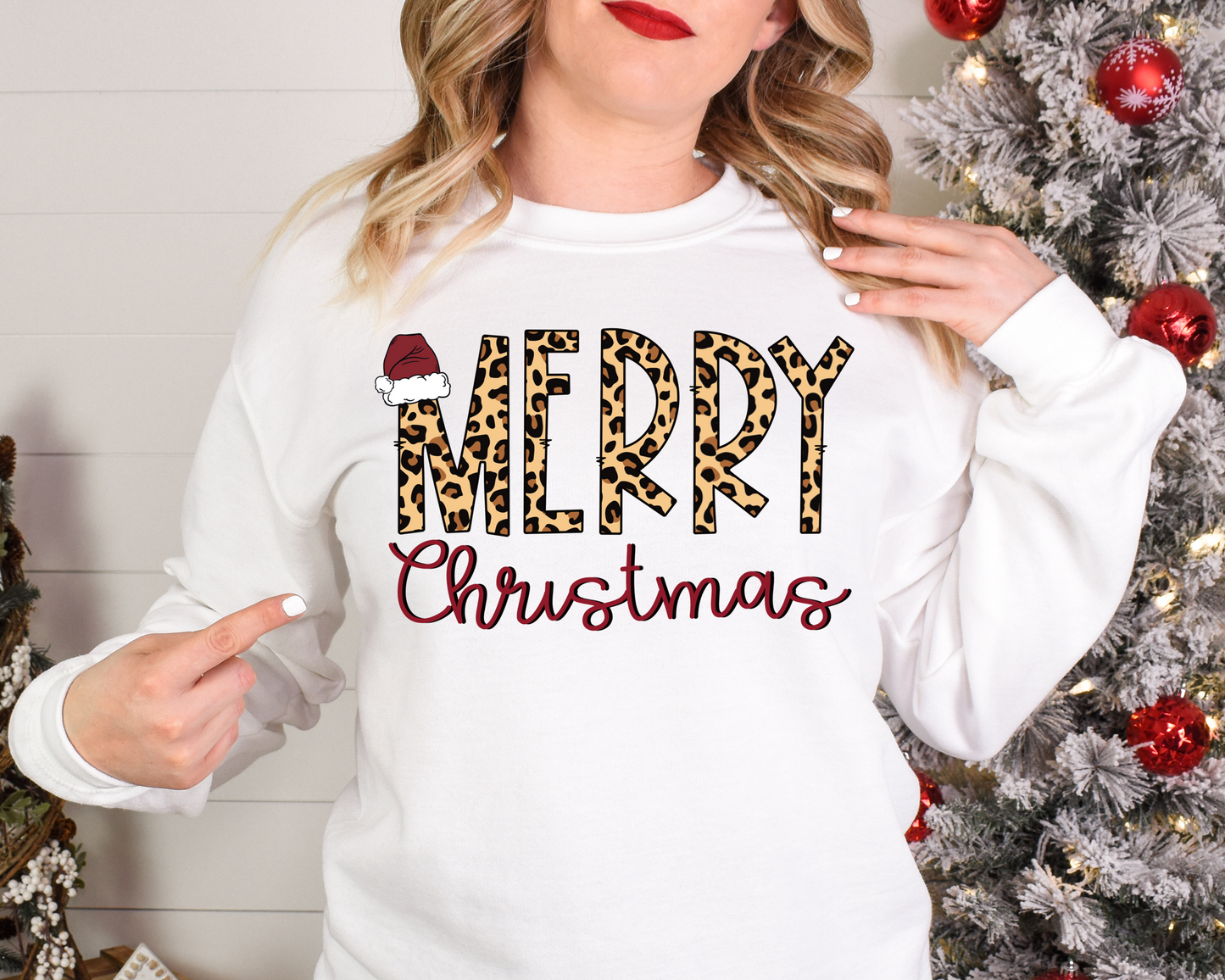 Leopard Merry Christmas DTF Transfer