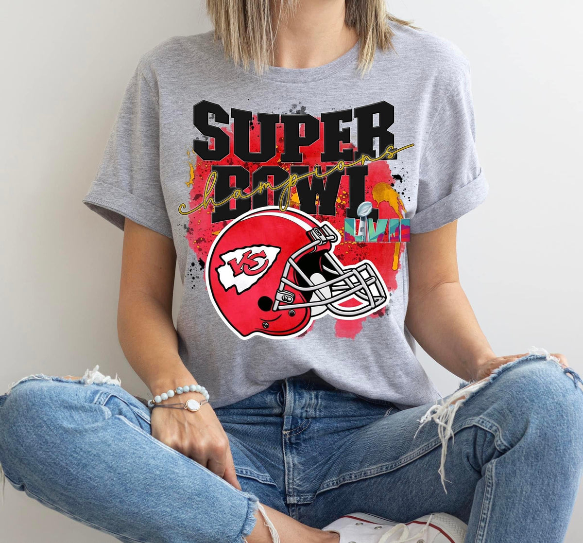 Super Bowl Champions Splatter DTF Transfer