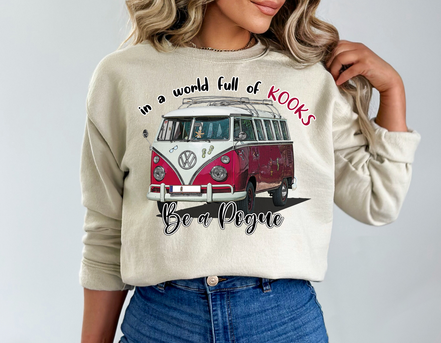 Retro Van In a world full of kooks be a pogue DTF Transfer