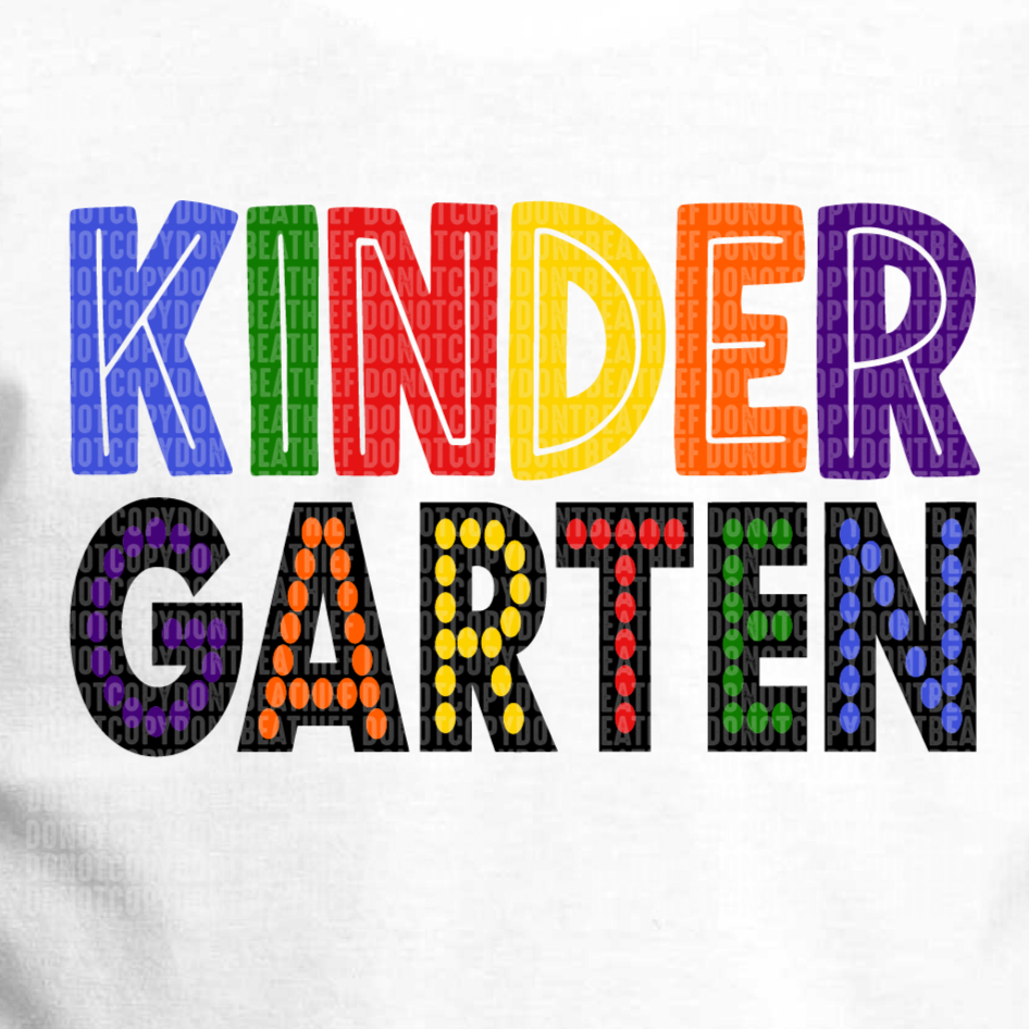 Kindergarten/Ready To Rock (ORANGE) (FRONT) -DTF Print