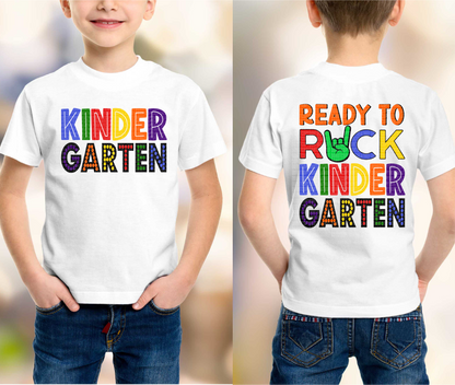 Kindergarten/Ready To Rock (Orange) (BACK) -DTF Print