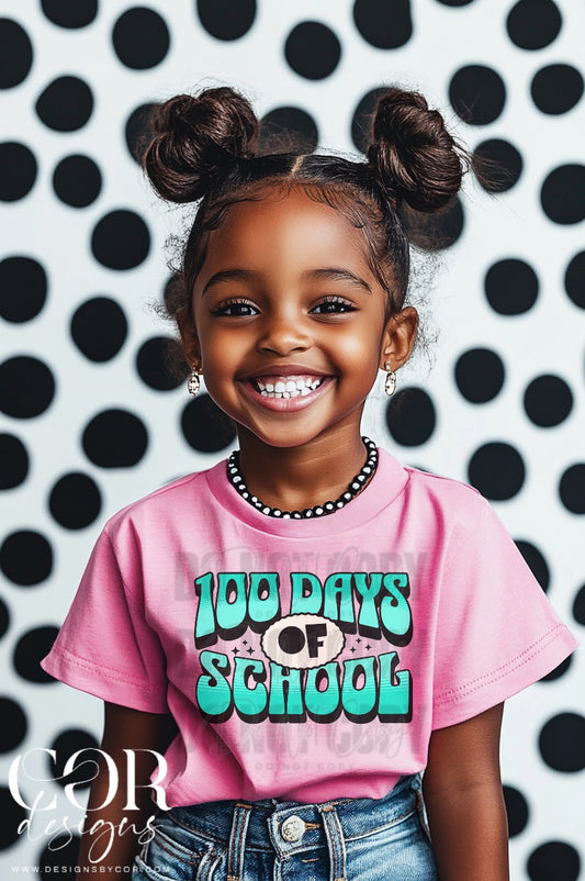 100 days of school (teal)