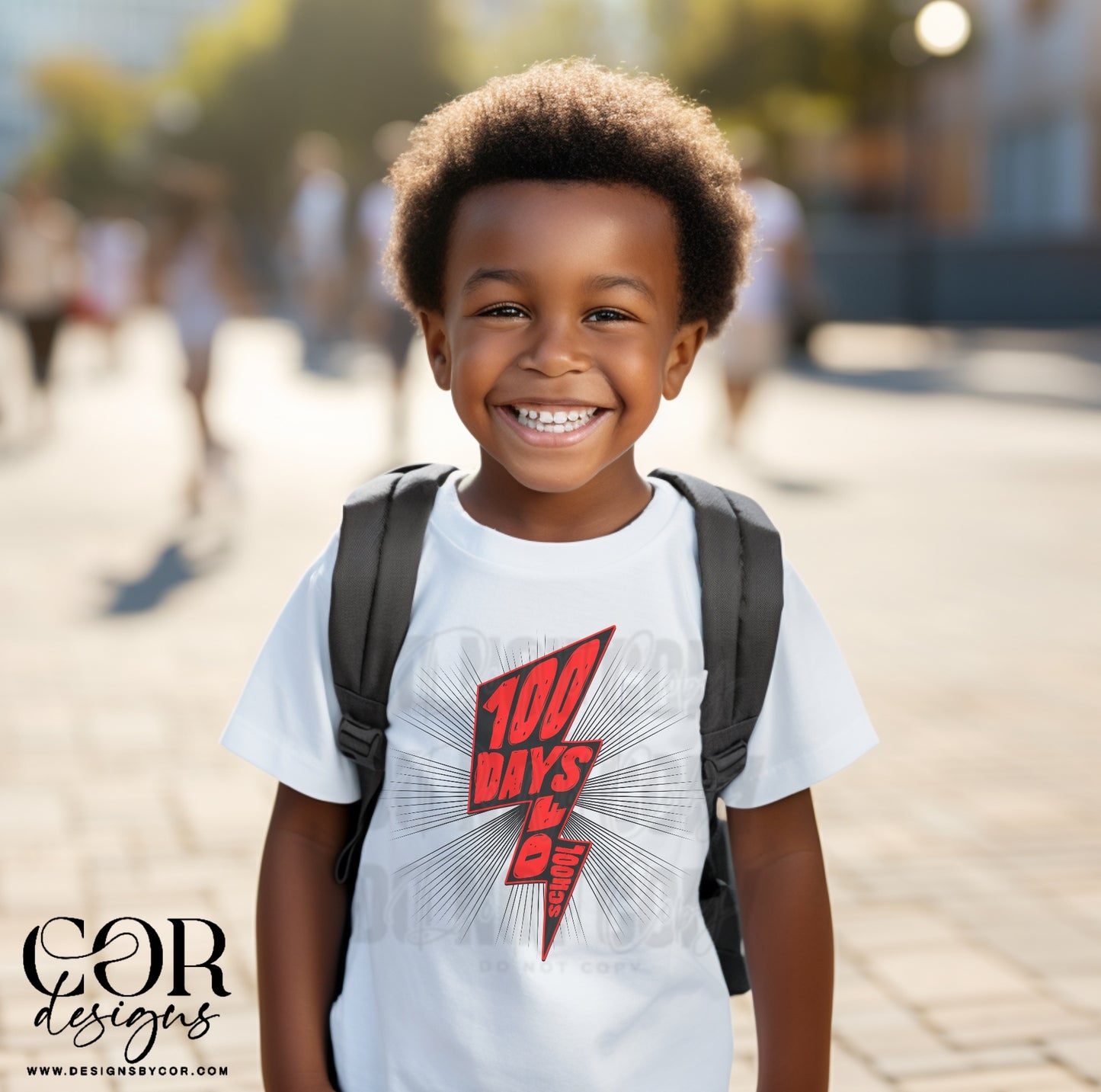 100 days of school (bolt-red)