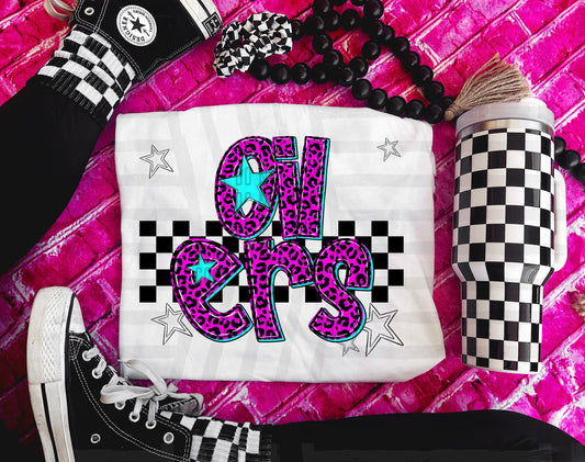 Oilers (pink neon leopard)
