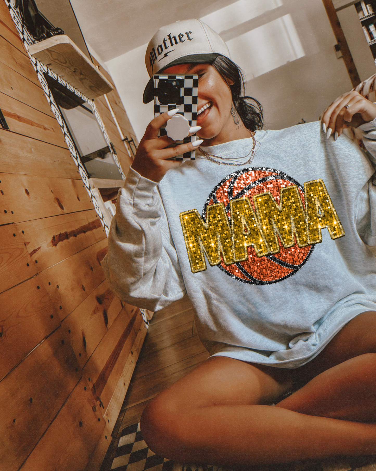 Basketball Mama Gold Glitter