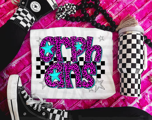 Orphans (pink neon leopard)