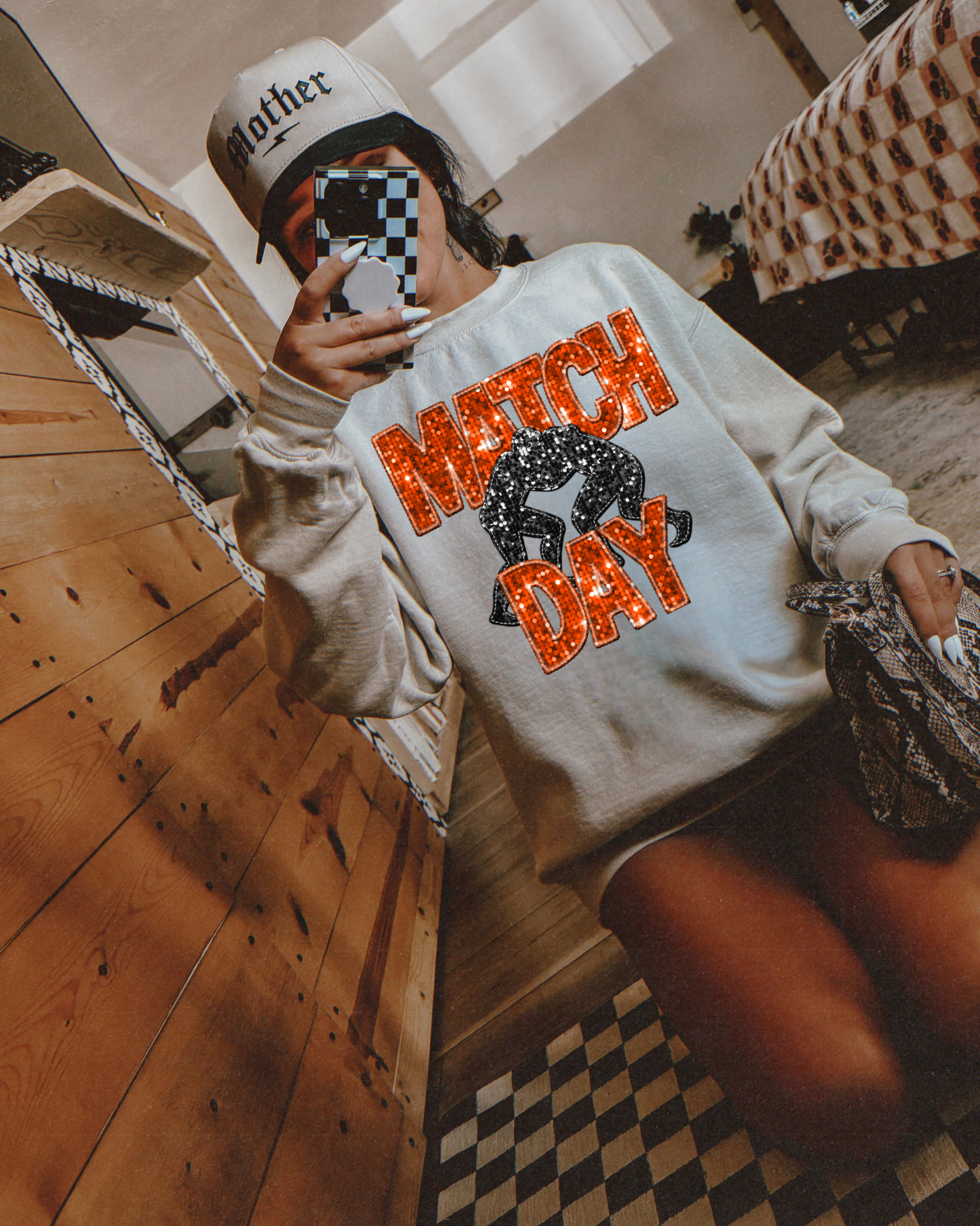 Match Day Orange Glitter