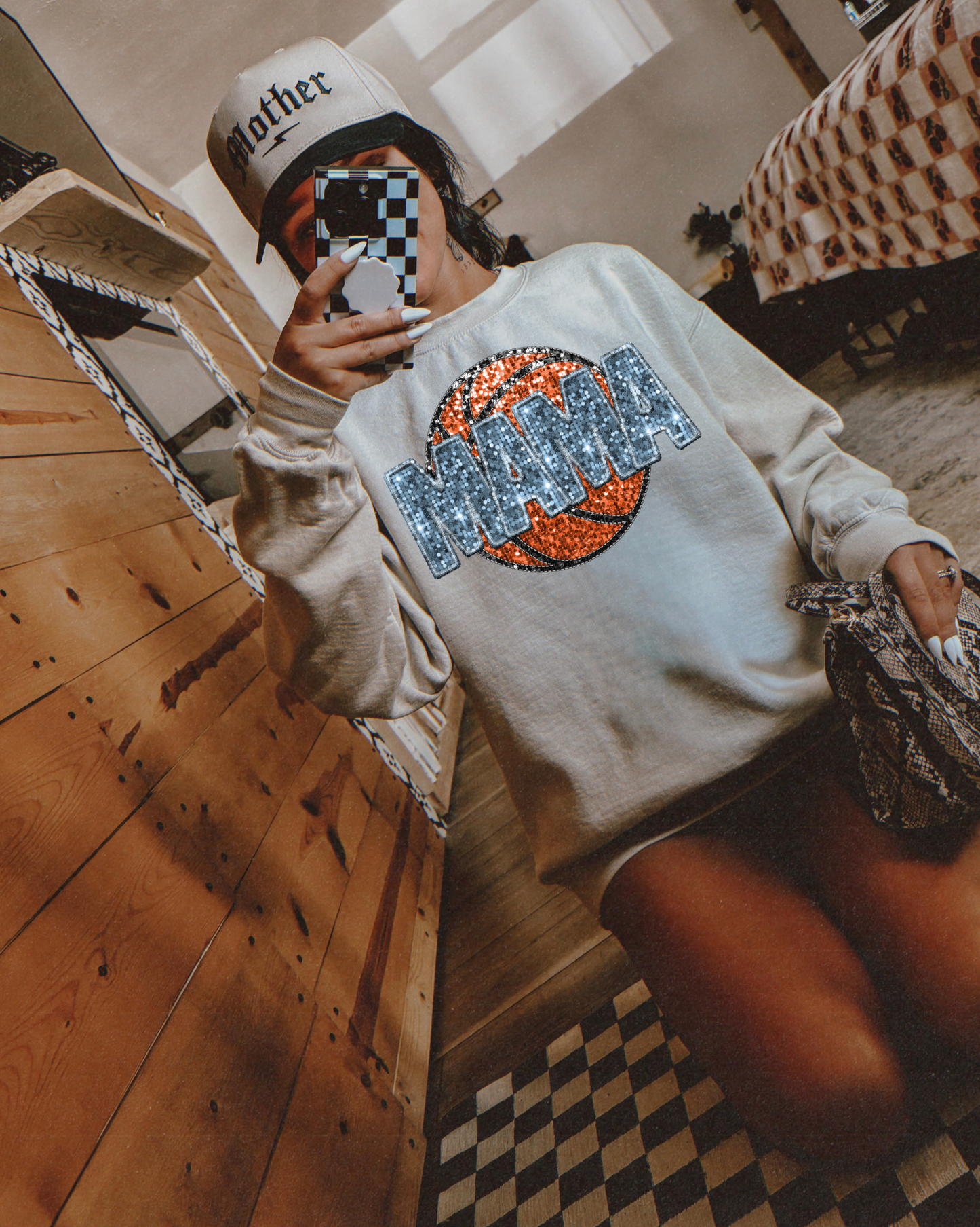 Basketball Mama Light Blue