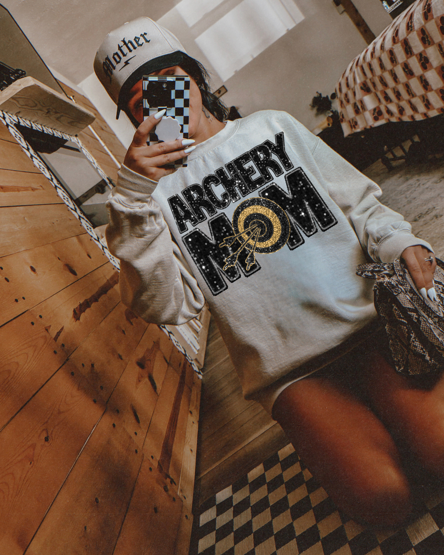 Soccer Mom Black Glitter