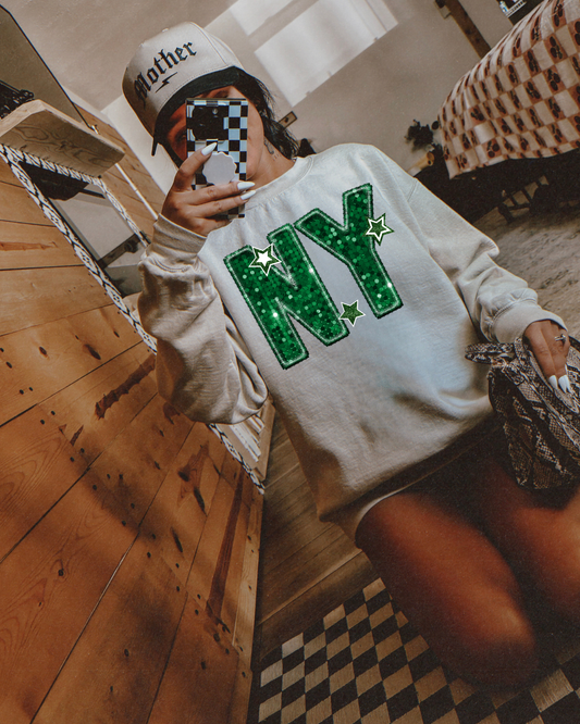 New York Jets Green Glitter