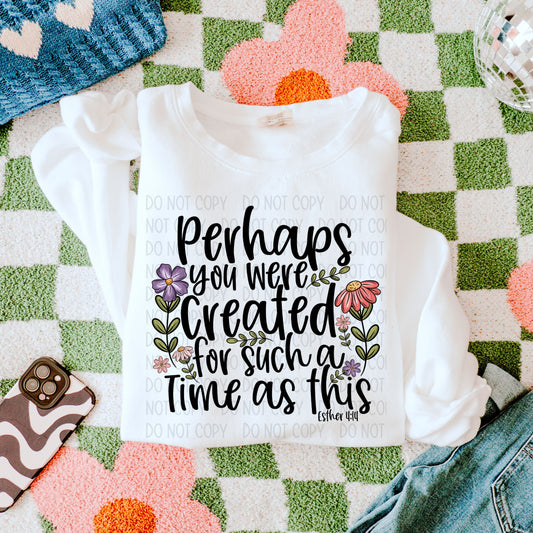 Perhaps you were created for such a time as this