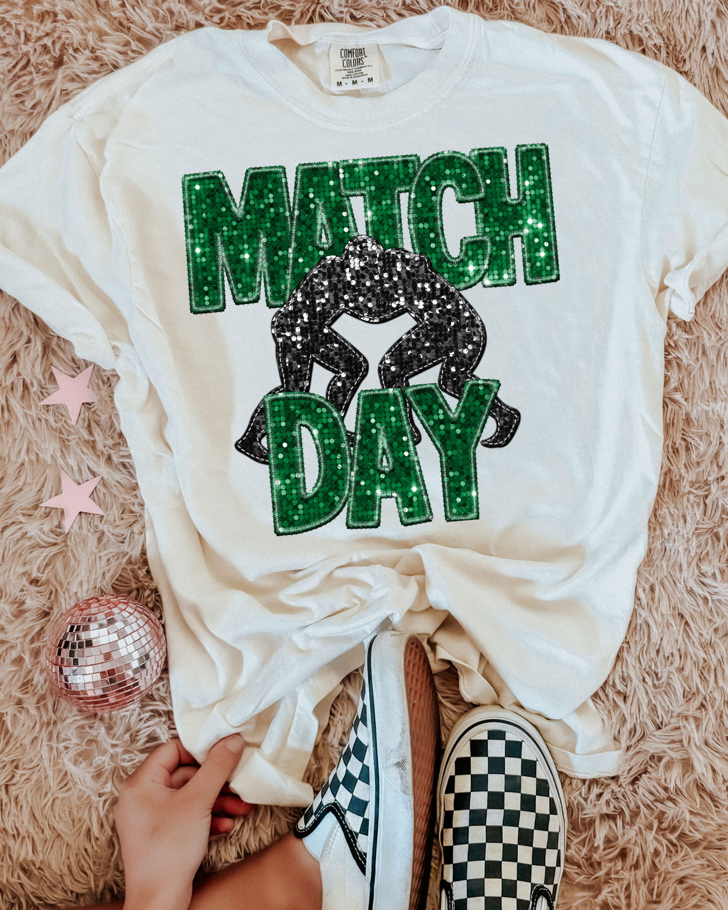 Match Day Green Glitter