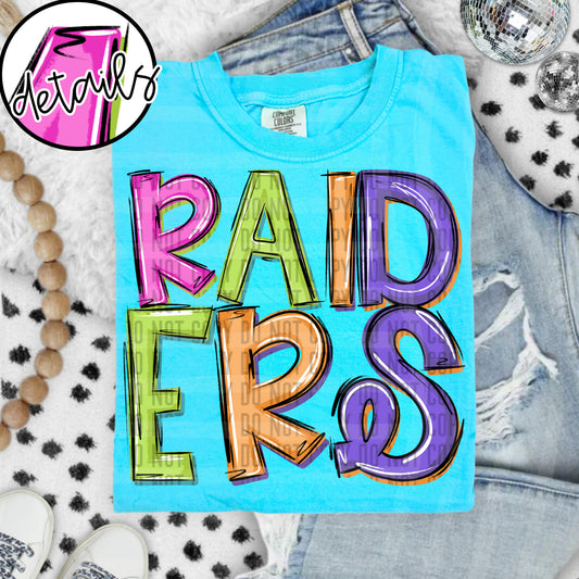 DOODLE COLORFUL RAIDERS