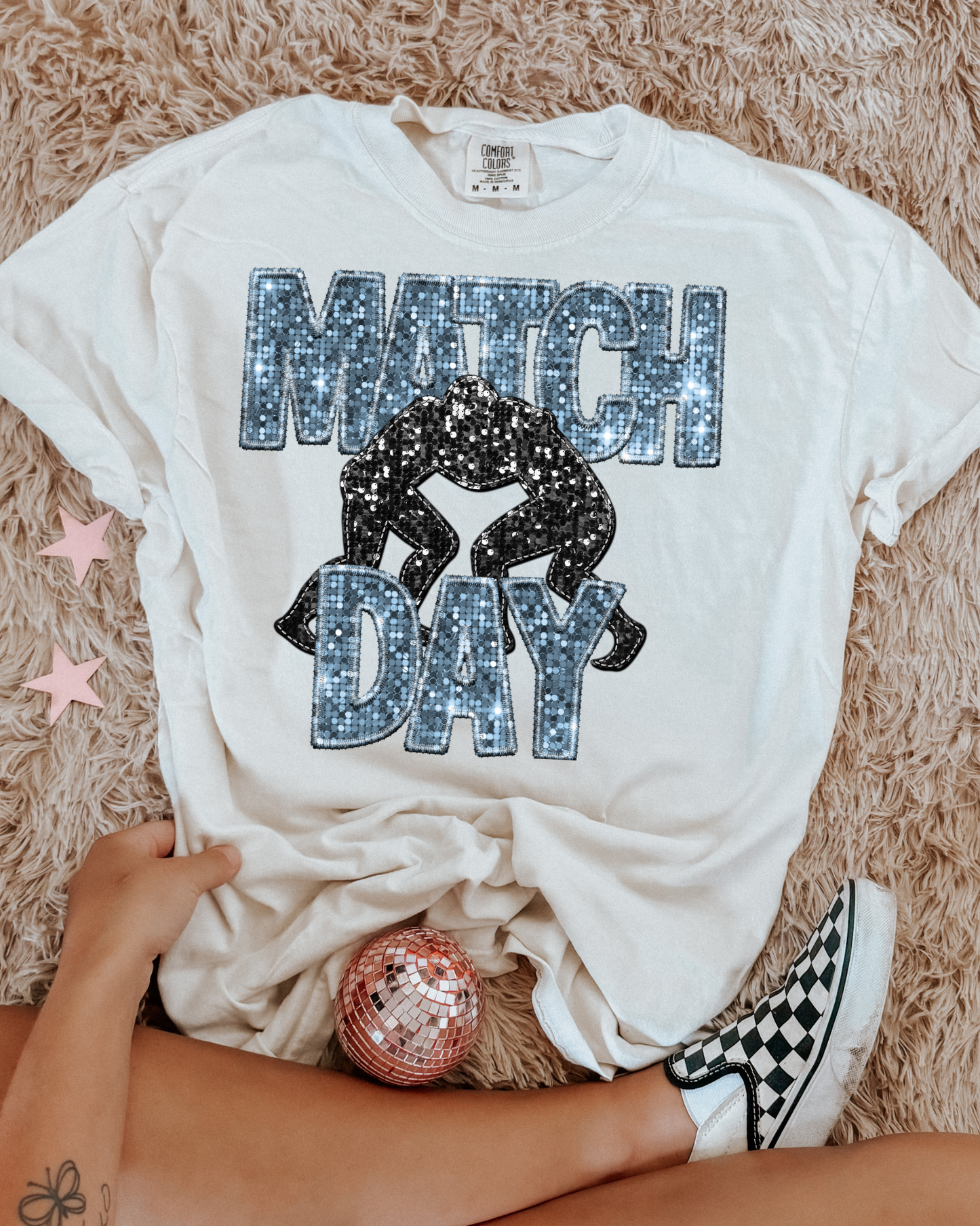 Match Day Light Blue Glitter