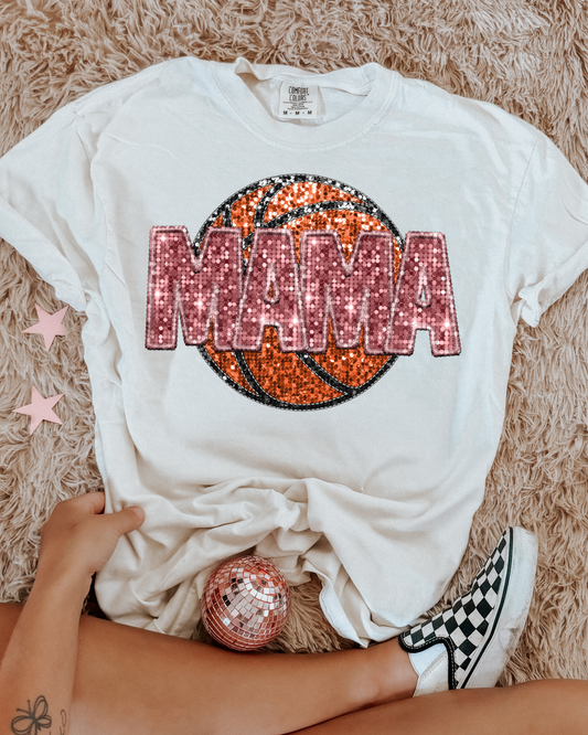 Basketball Mama Pink Glitter