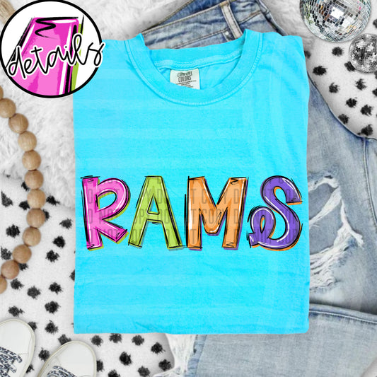 DOODLE COLORFUL RAMS