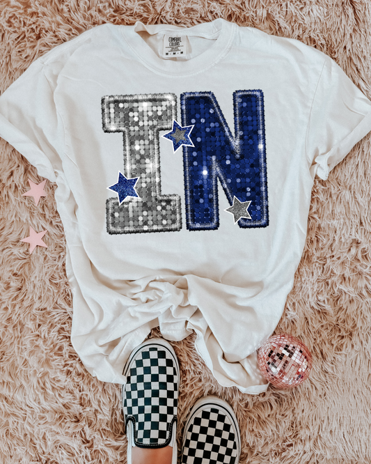 Indianapolis Colts White And Blue Glitter