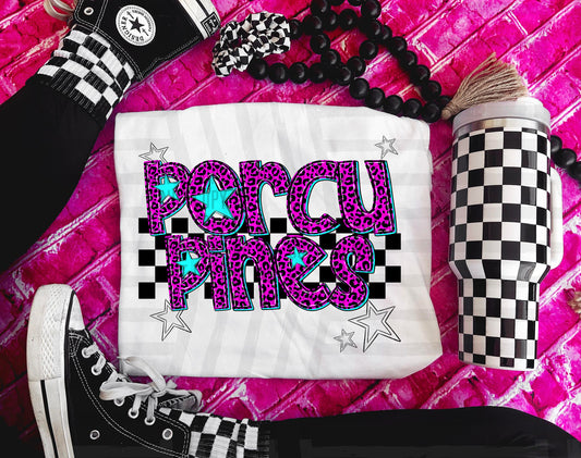 Porcupines (pink neon leopard)